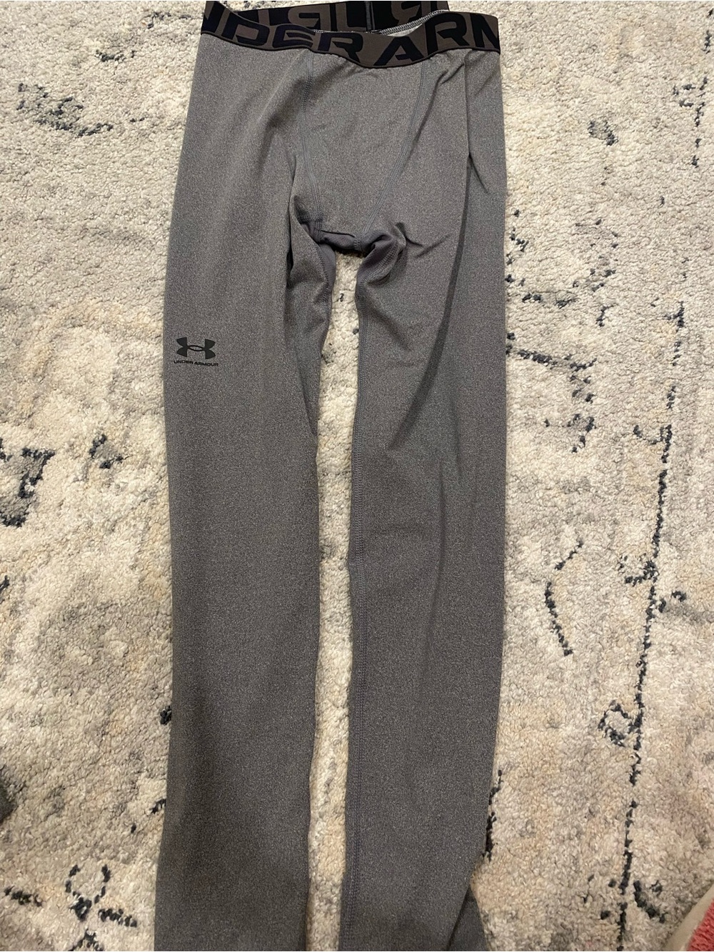 Under Armour Gray ColdGear Compression Tights with Black Waistband